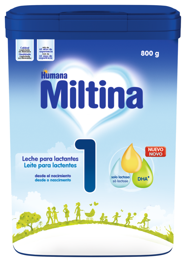 Preferencia dulce George Eliot Miltina® 1: leche infantil con DHA | Humana Baby